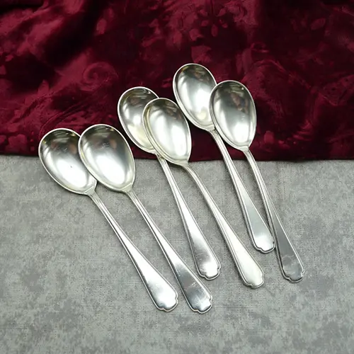 Bruckmann Deutschmeister 6 Eislöffel 13,4cm 90 versilbert Bruckmann Deutschmeister 6 Eislöffel 13,4cm 90 versilbert