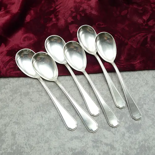 Bruckmann Deutschmeister 6 Eislöffel 13,4cm 90 versilbert Bruckmann Deutschmeister 6 Eislöffel 13,4cm 90 versilbert