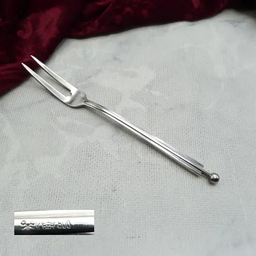 Fleischgabel Franz Bahner 800 Silber Art Deco