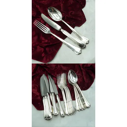 BSF 99 Ingrid Tafelbesteck 6 Personen 90 versilbert BSF 99 Ingrid Tafelbesteck 6 Personen 90 versilbert