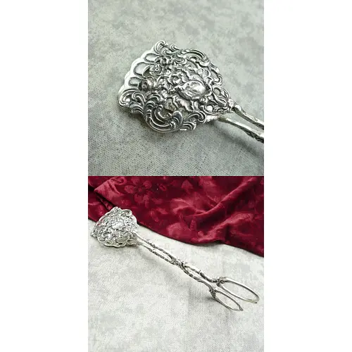 Hildesheimer Rose Gebäckzange 835 Silber