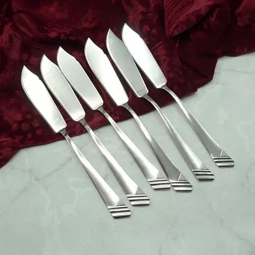 OKA 129 Art Deco 6 Fischmesser 90 versilbert OKA 129 Art Deco 6 Fischmesser 90 versilbert