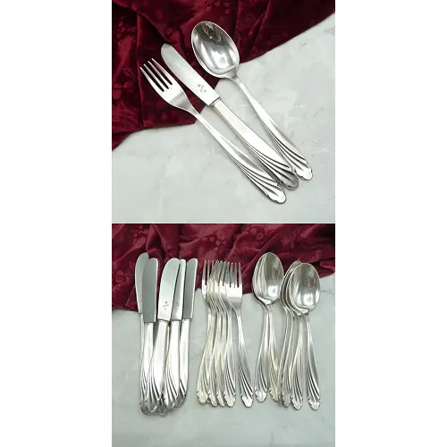 WMF Wien Tafelbesteck 6 Personen 90 versilbert WMF Wien Tafelbesteck 6 Personen 90 versilbert