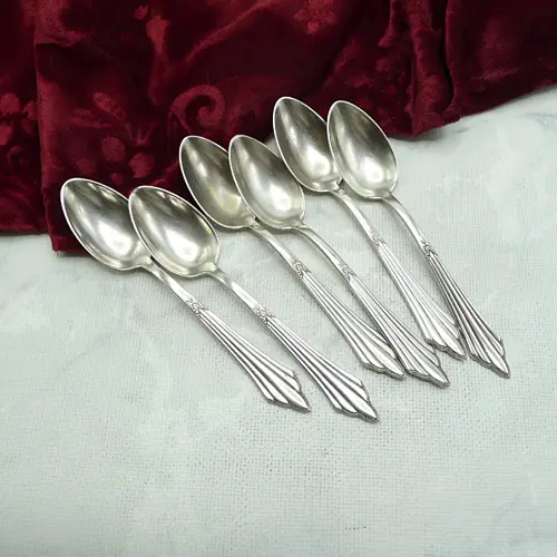 WMF 900 Fächer 6 Teelöffel 12,5cm 90 versilbert WMF 900 Fächer 6 Teelöffel 12,5cm 90 versilbert