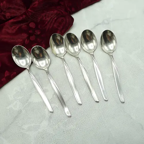 BSF 107 Jasmin 6 kleine Teelöffel 11,8cm 90 versilbert BSF 107 Jasmin 6 kleine Teelöffel 11,8cm 90 versilbert