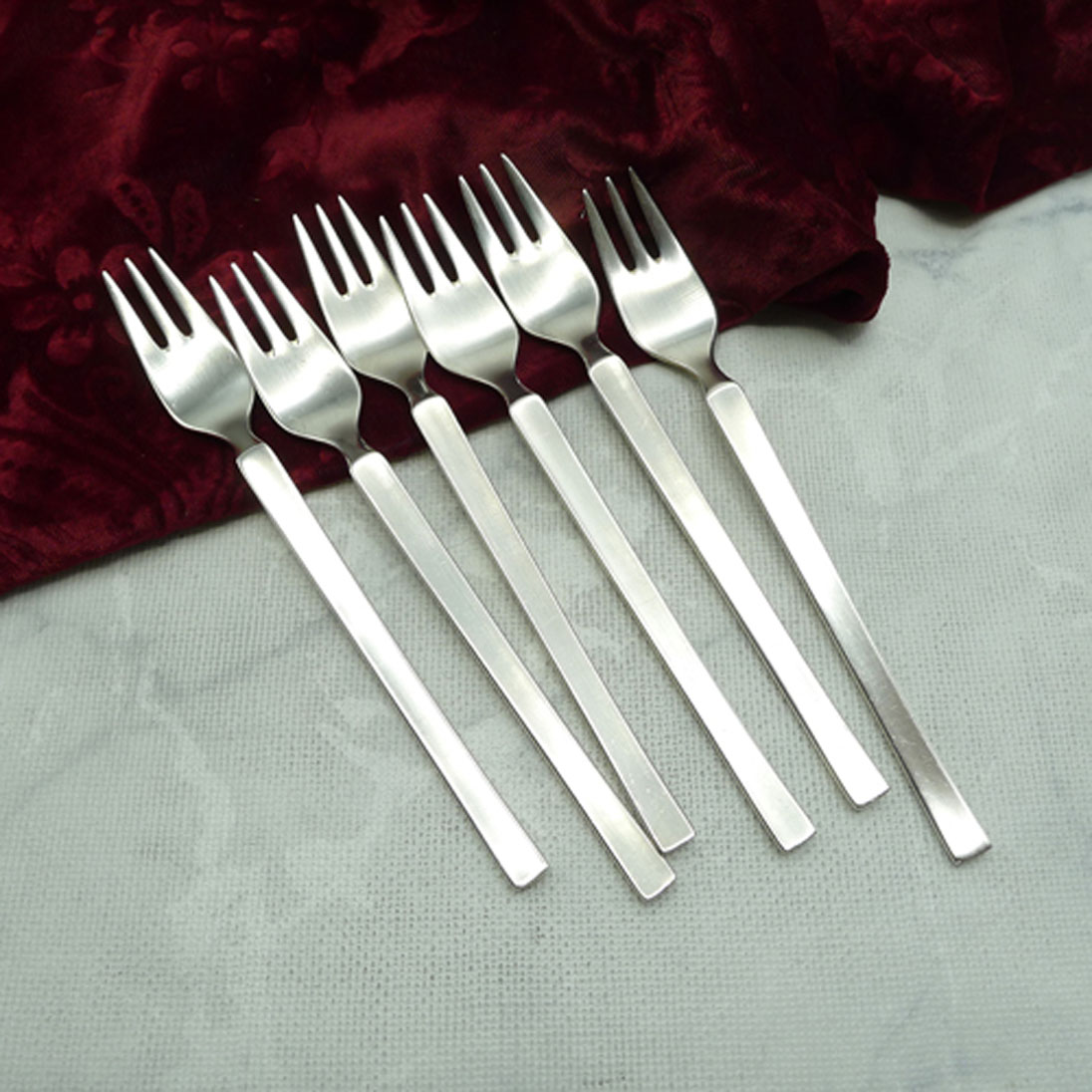 WMF NEW YORK 15,8 cm 101107 6x KUCHENGABEL ca GUT ERHALTEN 