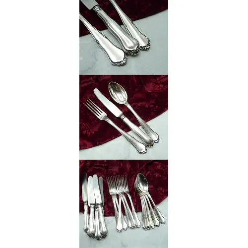 Bruckmann 640 Tafelbesteck 6 Personen 90 versilbert Bruckmann 640 Tafelbesteck 6 Personen 90 versilbert