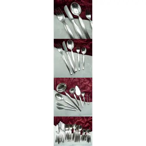 BSF 106 Bettina Silberbesteck 12 Personen + Vorleger 90 versilbert BSF 106 Bettina Silberbesteck 12 Personen + Vorleger 90 versilbert