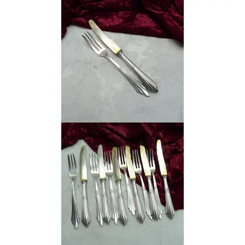 WMF 900 Fächer Obstbesteck 6 Personen 90 versilbert WMF 900 Fächer Obstbesteck 6 Personen 90 versilbert