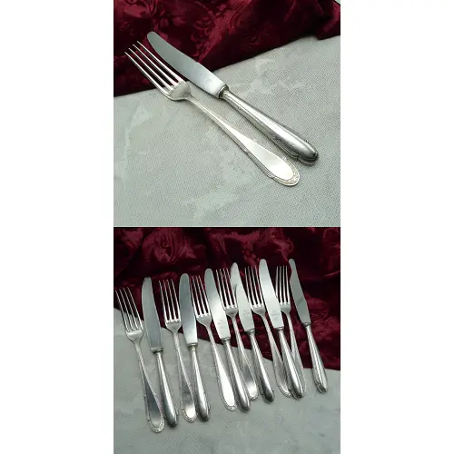 WMF 200 Kreuzband Dessertbesteck 6 Personen 90 versilbert WMF 200 Kreuzband Dessertbesteck 6 Personen 90 versilbert