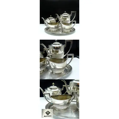 Tee- und Kaffeeservice Queen Anne versilbert Tee- und Kaffeeservice Queen Anne versilbert