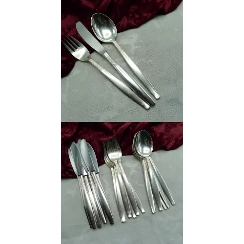 BSF Rauhreif Tafelbesteck 6 Personen 90 versilbert BSF Rauhreif Tafelbesteck 6 Personen 90 versilbert
