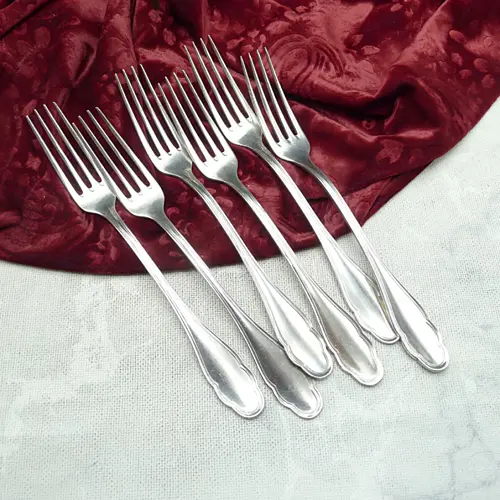 Wellner 357 Beatrice 6 Tafelgabeln 90 versilbert Wellner 357 Beatrice 6 Tafelgabeln 90 versilbert