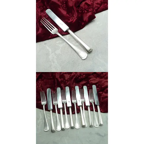 WMF 45 Dessertbesteck 6 Personen 90 versilbert WMF 45 Dessertbesteck 6 Personen 90 versilbert
