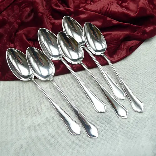 WMF 2100 Chippendale 6 Dessertlöffel 18,3cm 90 versilbert WMF 2100 Chippendale 6 Dessertlöffel 18,3cm 90 versilbert