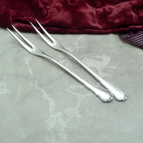 Hanseat Chippendale 2 Fleischgabeln 90 versilbert