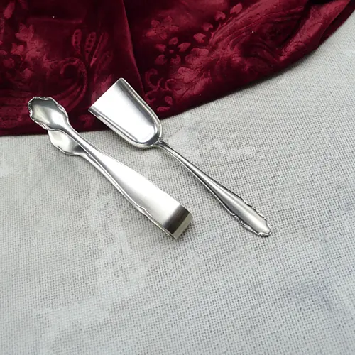 WMF 2200 Zuckerlöffel und Zuckerzange 90 versilbert