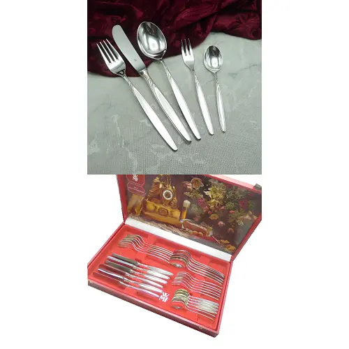 WMF Rom Tafelbesteck 6 Personen 30tlg 90 versilbert im Kasten WMF Rom Tafelbesteck 6 Personen 30tlg 90 versilbert im Kasten