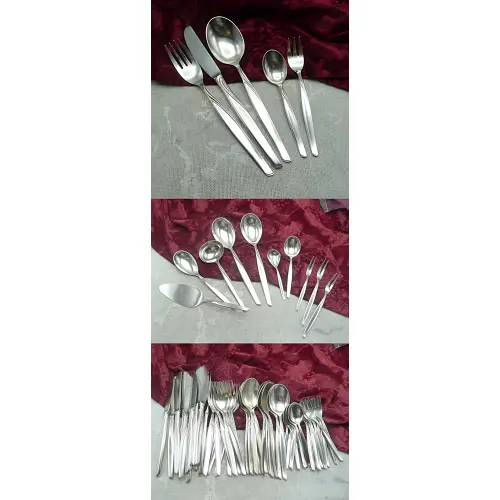 BSF 107 Jasmin Tafelbesteck 12 Personen + Vorleger 90 versilbert BSF 107 Jasmin Tafelbesteck 12 Personen + Vorleger 90 versilbert