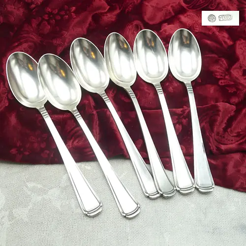 6 Tafellöffel Art Deco BG 100 versilbert