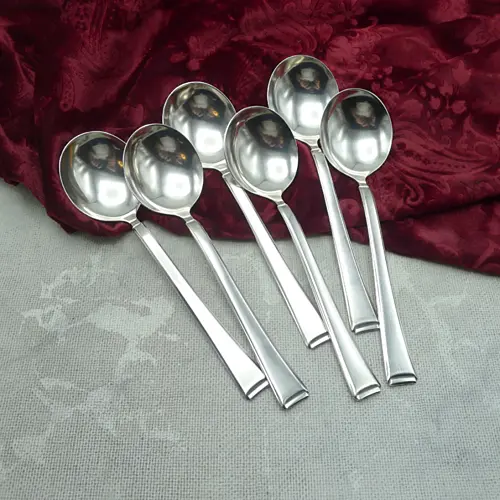 WMF 2500 Art Deco 6 Tassenlöffel 16,7cm 90 versilbert WMF 2500 Art Deco 6 Tassenlöffel 16,7cm 90 versilbert