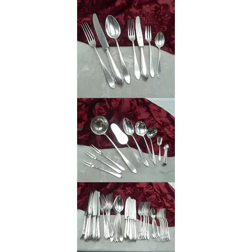 WMF 2900 Besteck 6 Personen mit viel Zubehör 90 versilbert WMF 2900 Besteck 6 Personen mit viel Zubehör 90 versilbert