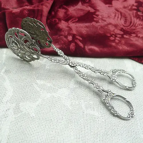 Hildesheimer Rose Gebäckzange 800 Silber