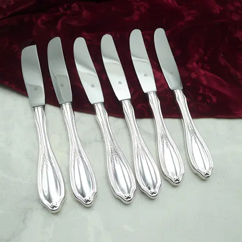 WMF Englische Rose 6 Obstmesser 17,9cm 90 versilbert