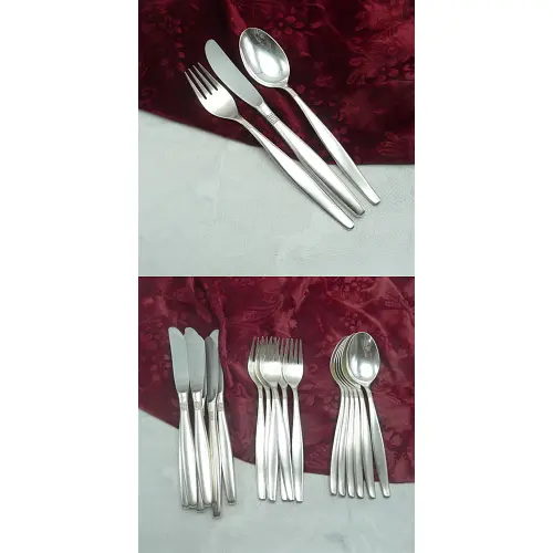 BSF 111 Dänisch Perl Tafelbesteck 6 Personen 90 versilbert BSF 111 Dänisch Perl Tafelbesteck 6 Personen 90 versilbert