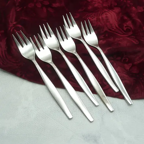 BSF 111 Dänisch Perl 6 Kuchengabeln 90 versilbert BSF 111 Dänisch Perl 6 Kuchengabeln 90 versilbert