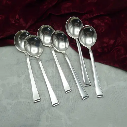 WMF 2500 Art Deco 6 Tassenlöffel 16,7cm 90 versilbert WMF 2500 Art Deco 6 Tassenlöffel 16,7cm 90 versilbert
