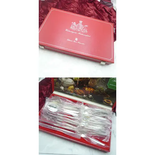 WMF Rom Tafelbesteck 6 Personen 30tlg 90 versilbert im Kasten WMF Rom Tafelbesteck 6 Personen 30tlg 90 versilbert im Kasten