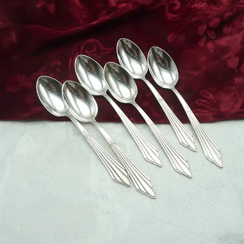WMF 900 Fächer 6 Teelöffel 12,5cm 90 versilbert WMF 900 Fächer 6 Teelöffel 12,5cm 90 versilbert