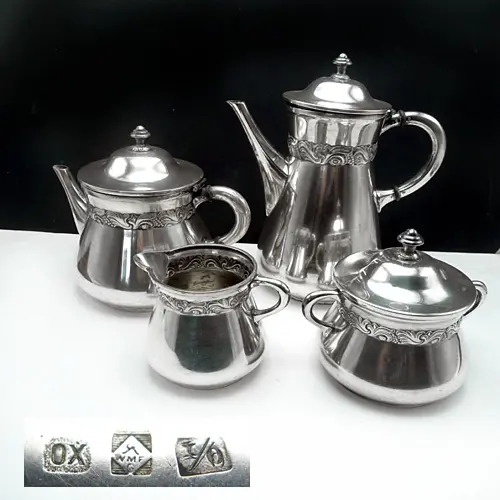 WMF Jugendstil Tee- und Kaffeeservice versilbert WMF Jugendstil Tee- und Kaffeeservice versilbert