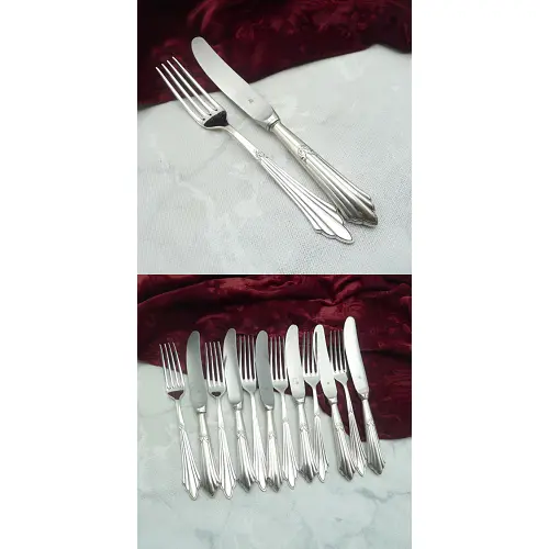 WMF 900 Fächer Dessertbesteck 6 Personen 90 versilbert WMF 900 Fächer Dessertbesteck 6 Personen 90 versilbert