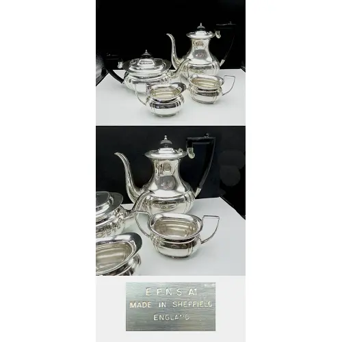 Kaffee- und Teeservice Sheffield England versilbert