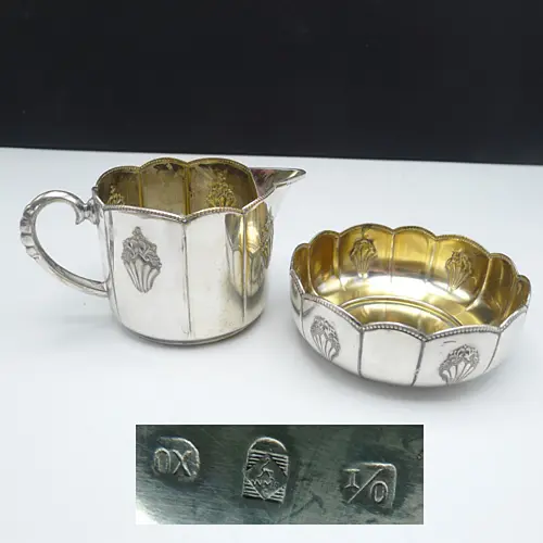 WMF Fächer Zucker & Milch Set versilbert WMF Fächer Zucker & Milch Set versilbert