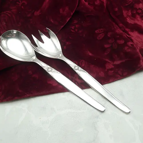 Seibel Kleeblatt Rose Salatbesteck 100 versilbert