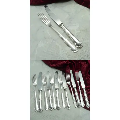 Bruckmann 700 Solitude Dessertbesteck 6 Personen 90 versilbert Bruckmann 700 Solitude Dessertbesteck 6 Personen 90 versilbert