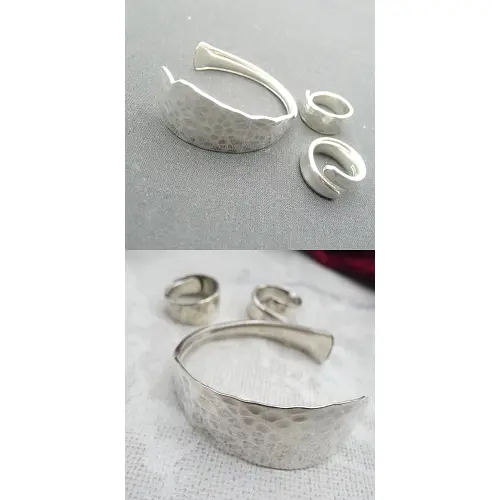 Schmuckset aus Besteckteilen 90g Silberauflage