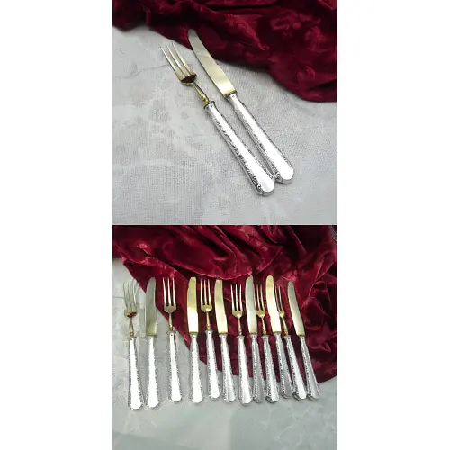 WMF 2000 Art Deco Obstbesteck 6 Personen versilbert WMF 2000 Art Deco Obstbesteck 6 Personen versilbert