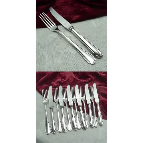 BSF 95 Dessertbesteck 6 Personen 90 versilbert BSF 95 Dessertbesteck 6 Personen 90 versilbert