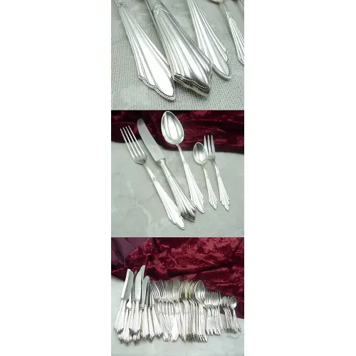 WMF 900 Fächer Silberbesteck 12 Personen 60 tlg 90 versilbert WMF 900 Fächer Silberbesteck 12 Personen 60 tlg 90 versilbert