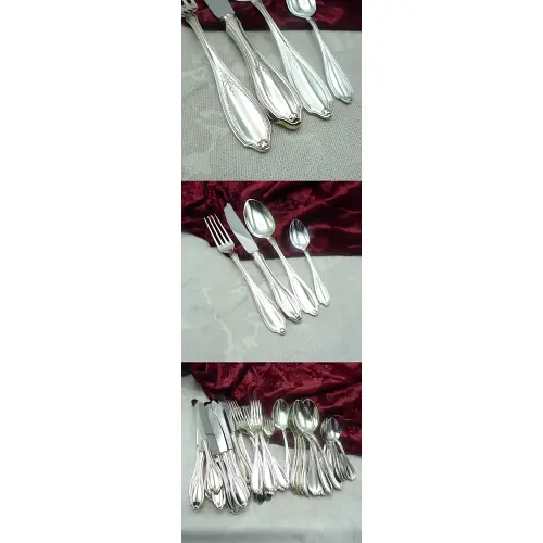 WMF Englische Rose Tafelbesteck 12 Personen 90 versilbert WMF Englische Rose Tafelbesteck 12 Personen 90 versilbert