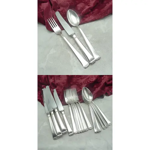 OKA 131 Art Deco Tafelbesteck 6 Personen 90 versilbert