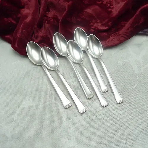OKA 131 Art Deco 6 Teelöffel 13,4cm 90 versilbert