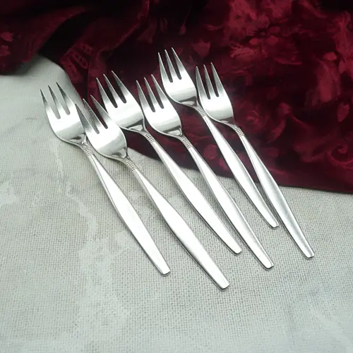 BSF 111 Dänisch Perl 6 Kuchengabeln 90 versilbert BSF 111 Dänisch Perl 6 Kuchengabeln 90 versilbert