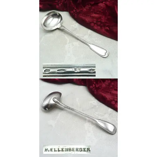 Augsburger Faden Vintage lange Saucenkelle versilbert Augsburger Faden Vintage lange Saucenkelle versilbert