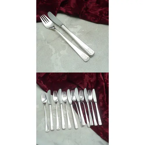 Bruckmann 771 Petite Fleur Dessertbesteck 6 Personen 90 versilbert