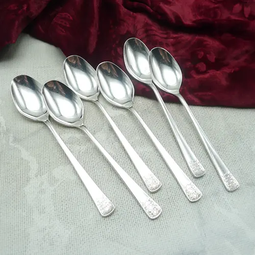 Bruckmann 771 Petite Fleur 6 Kaffeelöffel 90 versilbert Bruckmann 771 Petite Fleur 6 Kaffeelöffel 90 versilbert